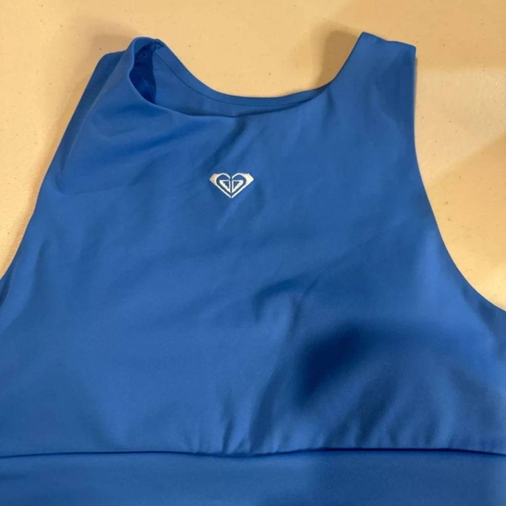 Roxy Kelia Essential Active Bra Blue Size Medium NWT